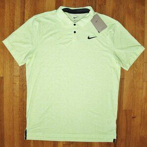 Nike Dri-Fit Tour Golf Polo Shirt Mens M L XL Light Lemon Twist